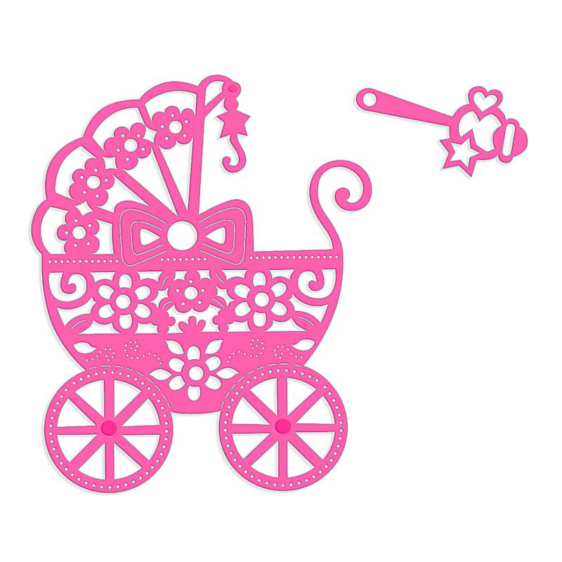 SD Pram & Rattle Sweet Dixie Cutting Die