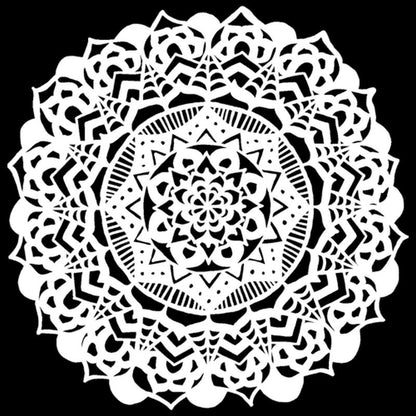 6x6 Stencil Fancy Mandala