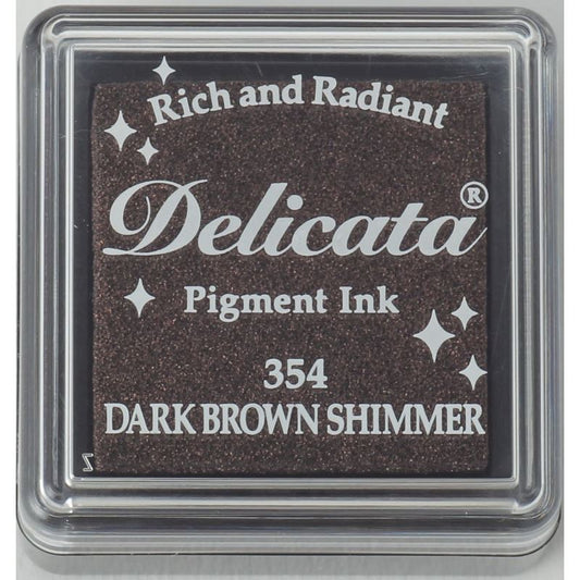 Dark Brown Shimmer Delicata Ink Pad Small