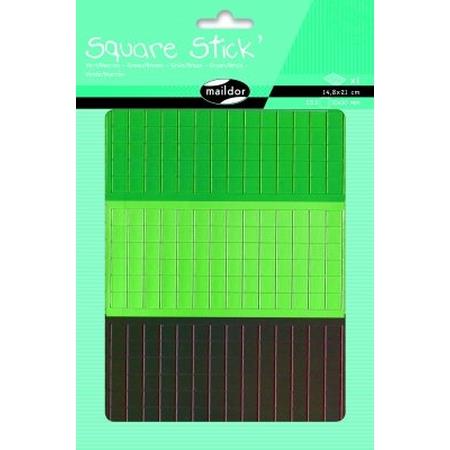 Square Stick Green/Brown 1cm