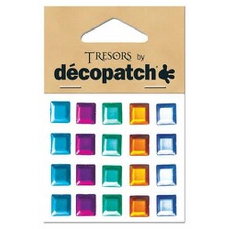 Set of 20 squares multi-coloured