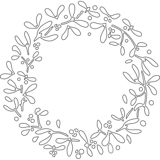 Mistletoe Wreath Majemask Stencil