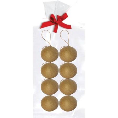 Set of 8 balls with Gold String