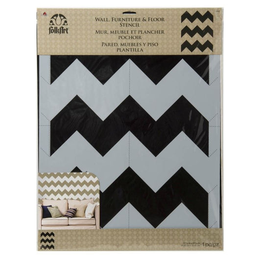 Chevron Wall Stencil FolkArt Home DÔøΩcor