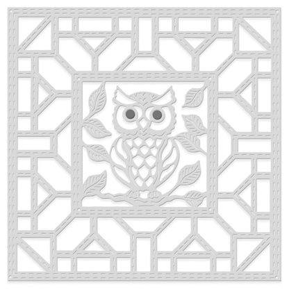 Large Owl Applique Patchwork Square Sweet Dixie Cutting Die