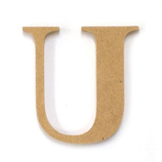 Wooden Letters & Shapes - Medium U - 60mm