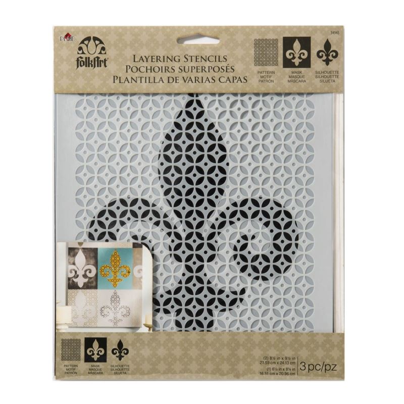 Fleur De Lis Stencil FolkArt Home D�cor