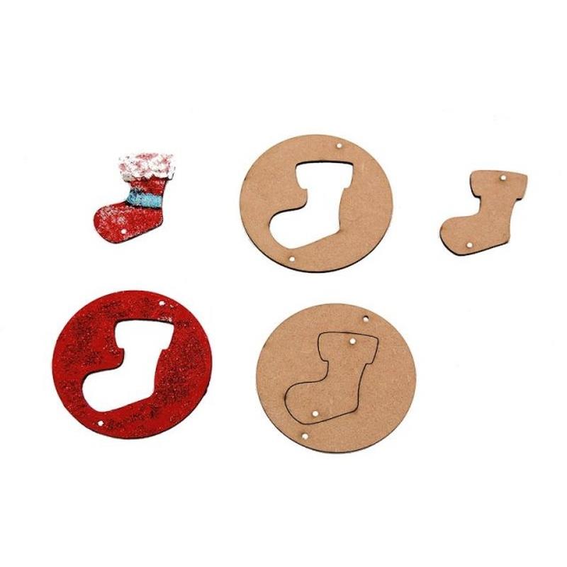 MDF Xmas Duo Deco Stocking set