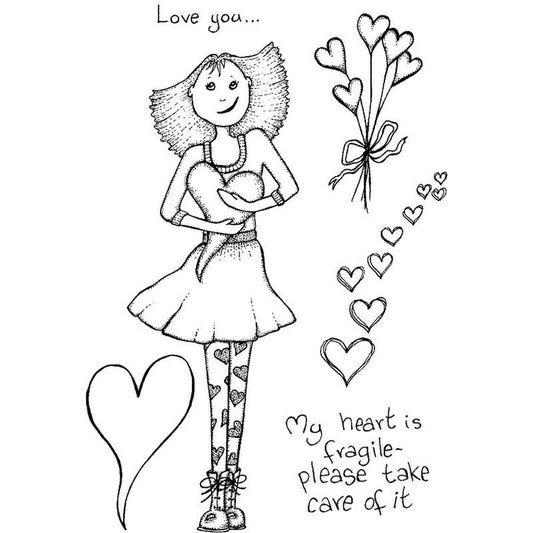 LM A6 My Fragile Heart Clear Stamp