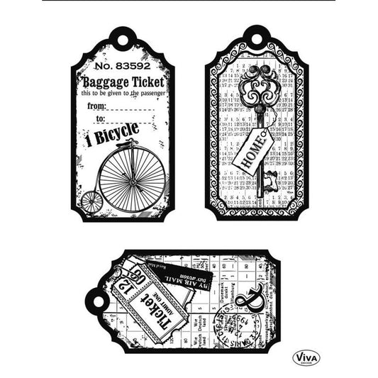 Silicone Stamp Tags-Bicycle
