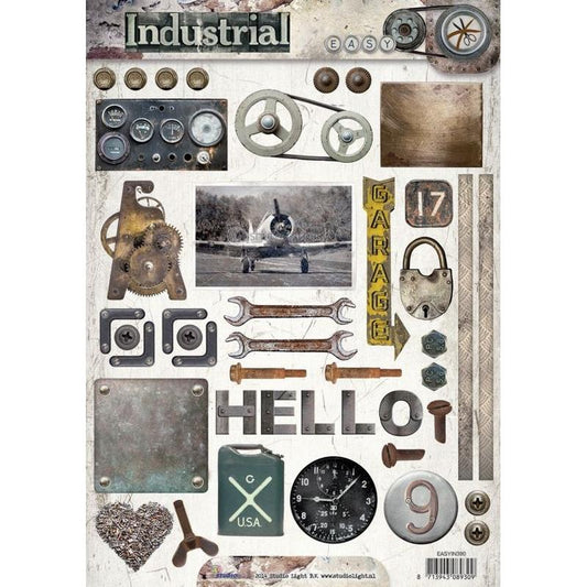 A4 Industrial Vintage Numbers 390