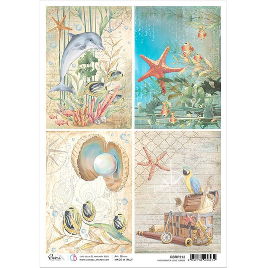 Rice Paper A4 Underwater Cards - 5 pack