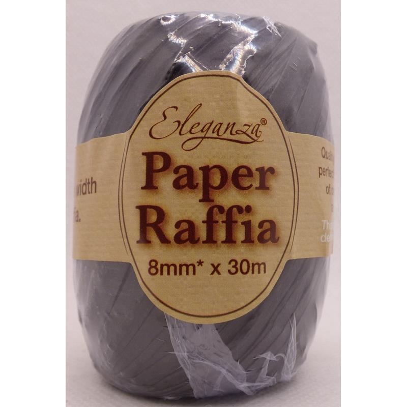 Paper Raffia No.20 Black - 8mm x 30m