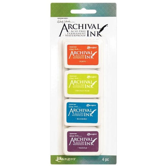 Mini Arch Ink Set 6 Bluebird, Poppy, Prickly Pear & Thistle