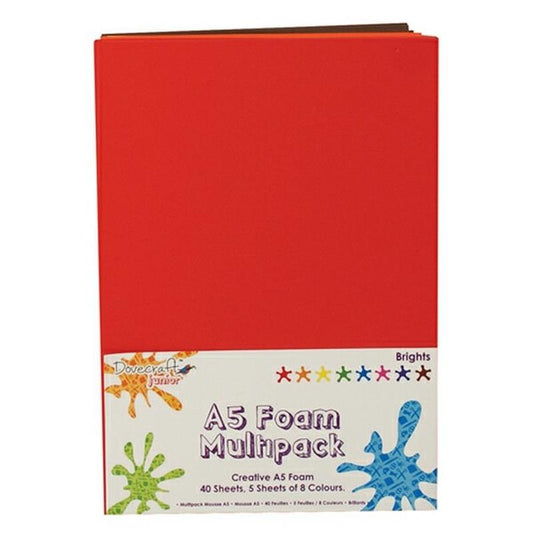 A5 Multi Foam Bright 40 Sheets