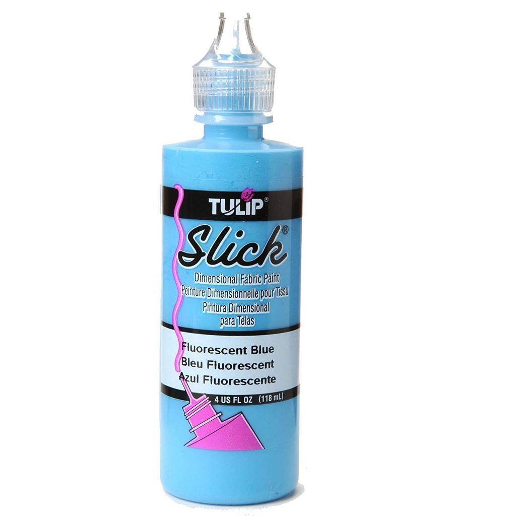 Tulip Slick Florescent Blue Dimensional Fabric Paint 4oz