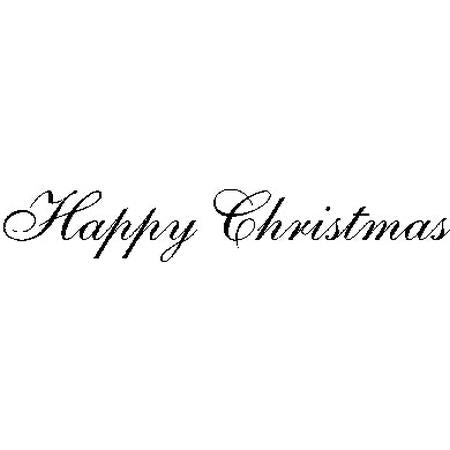 Happy Long Script Long Script Christmas Stamp – Go Craft