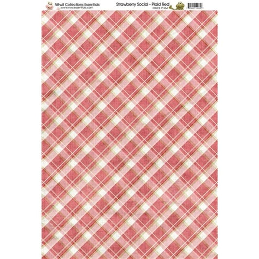 SS Plaid Red Paper A4Sold in Pack of 10 Sheets