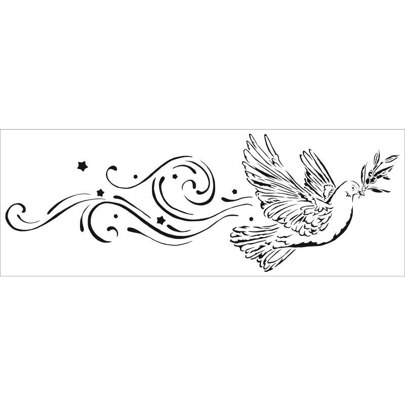 16ÔøΩx6 Stencil Peace Dove