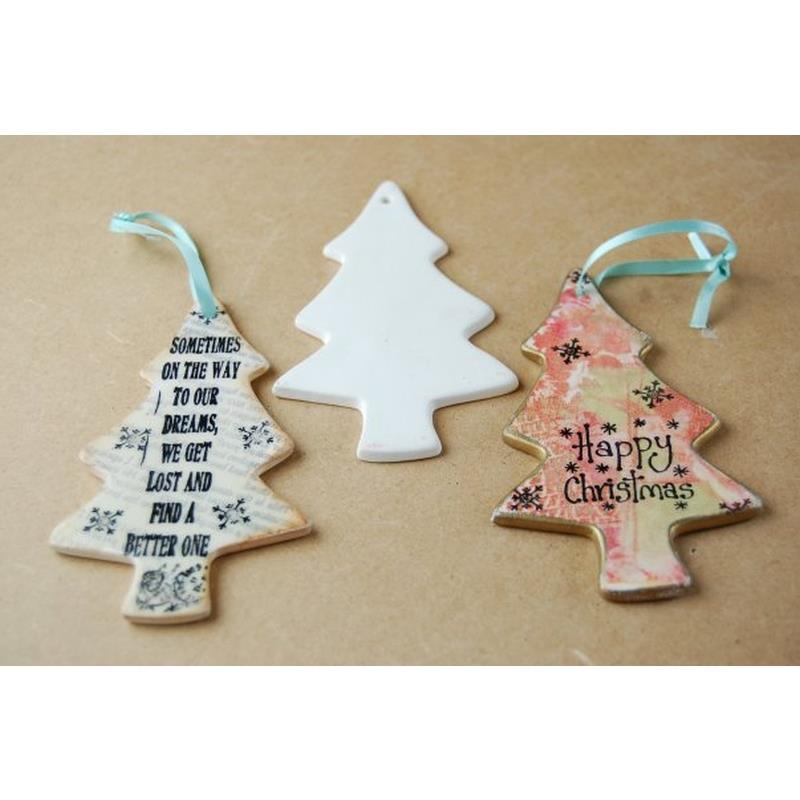 Xmas Tree Ornament Flat Tree Decoration Box Quantity 12