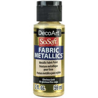 DecoArt Glorious Gold 2oz Fabric Metallics Paint