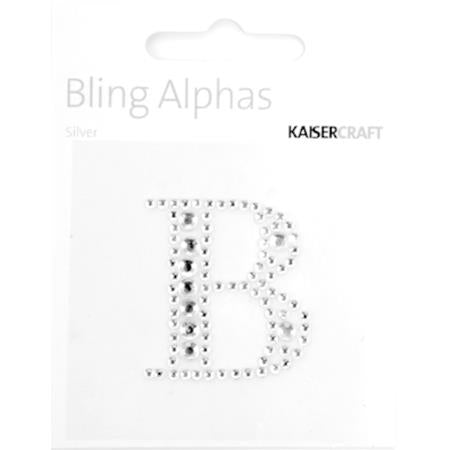 Rhinestone 'B' Silver