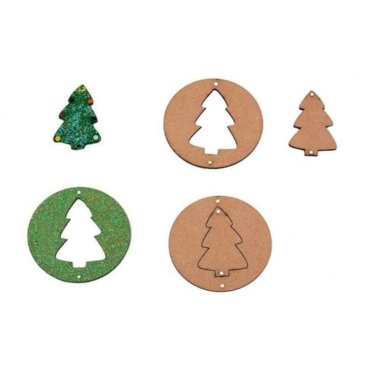 MDF Xmas Duo Deco Tree set 3pi