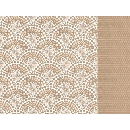 12x12 Scrapbook Paper Lace Sold in Packs of 10 Sheets