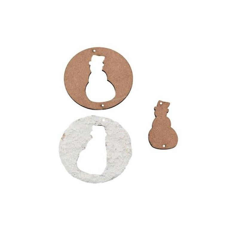 MDF Xmas Duo Deco Snowman set