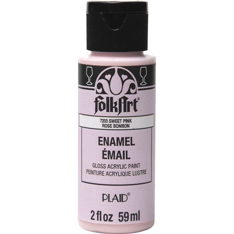 SWEET PINK FOLKART ENAMELS - 2 OZ