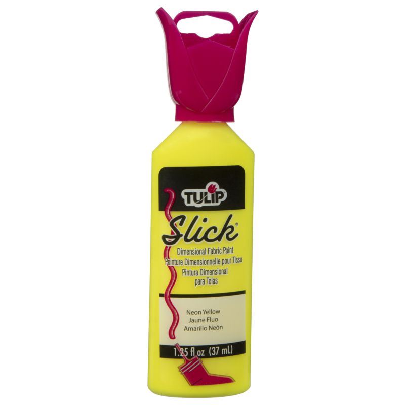 Tulip Slick Neon Yellow Dimensional Fabric Paint - 1.25oz