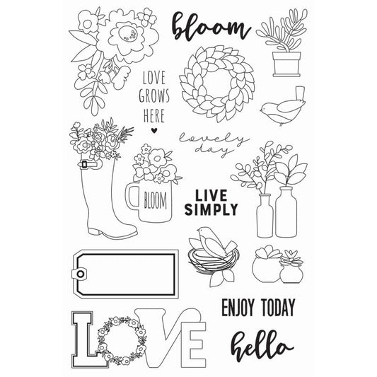 Live Simply 4x6 Stamp