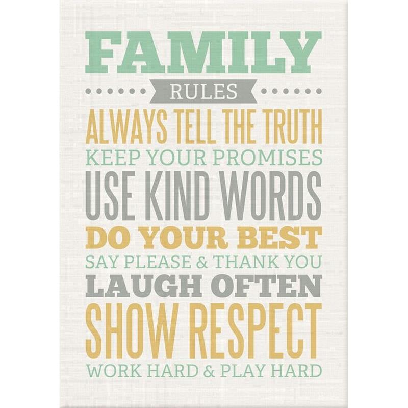 Family Rules - Art Board Sold in Singles