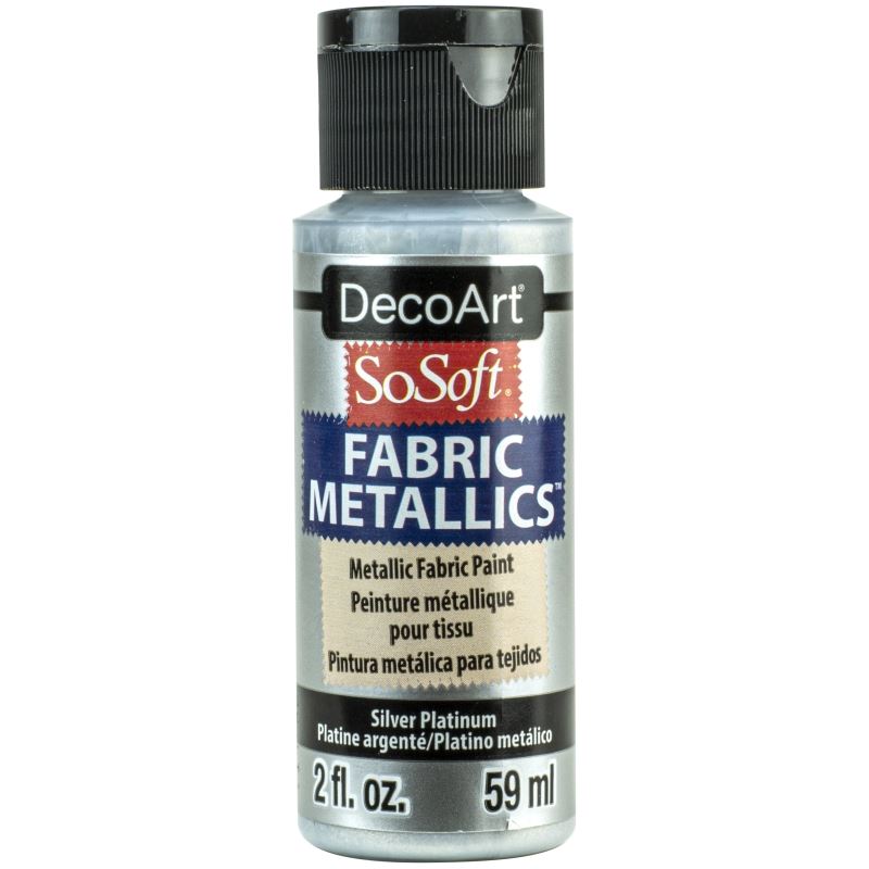 Silver Platinum 2oz Fabric Metallics Paint