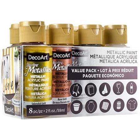 8 Colour Dazzling Metallics Value Pack