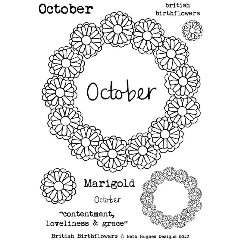 BH British Birth flower October