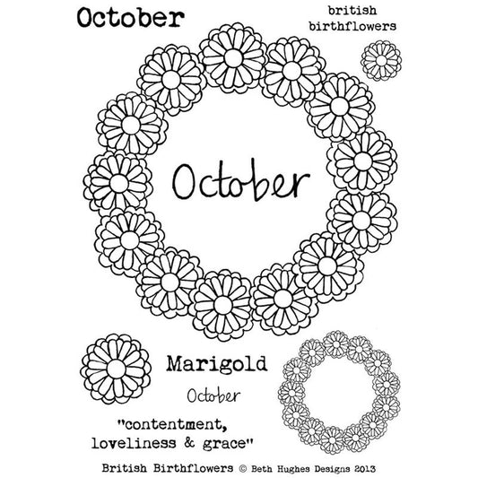 BH British Birth flower October