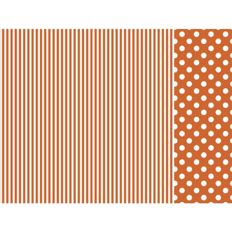 Scrapbook Paper-Orange Stripe Sold in Packs of 10 Sheets