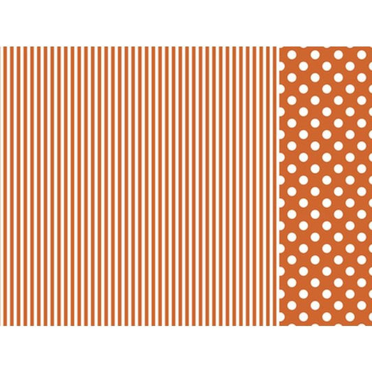 Scrapbook Paper-Orange Stripe Sold in Packs of 10 Sheets