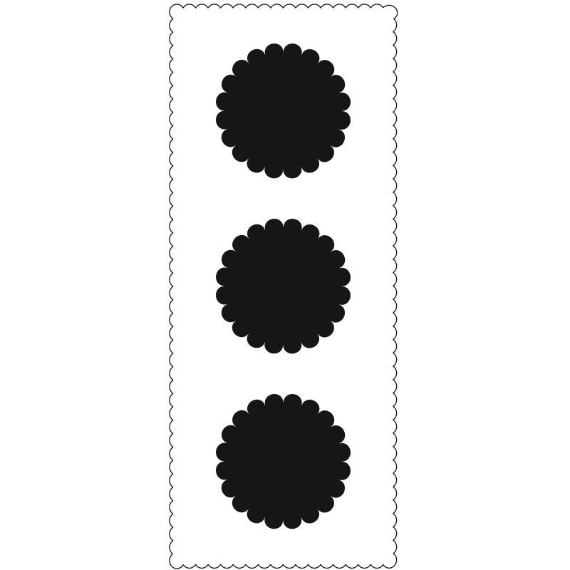 Slimline Stencil Scalloped Circles