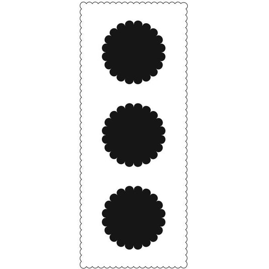 Slimline Stencil Scalloped Circles