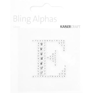 Rhinestone 'E' Silver
