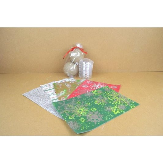 Xmas Decoration kit70mm plastic balls pack 5DP baubles with string Papers 678/334/483/482/586