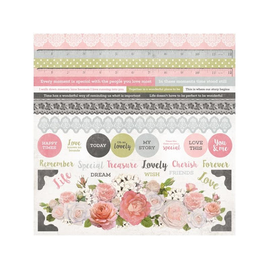 Cottage Rose Sticker Sheet