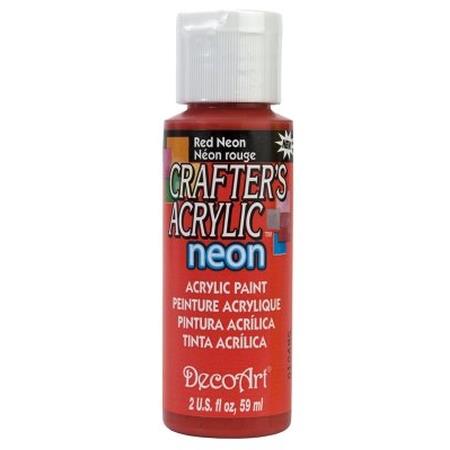 Red Neon Crafters Acrylic  2oz