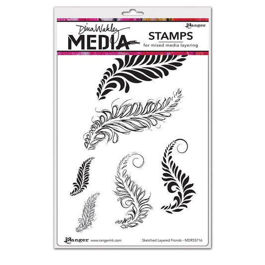 Stamp Sketched Layered Fronds