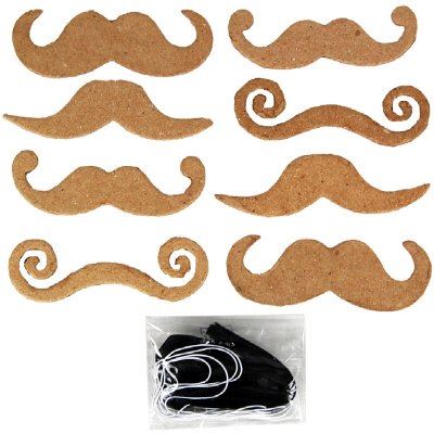 Pack of 8 Moustache Shapes