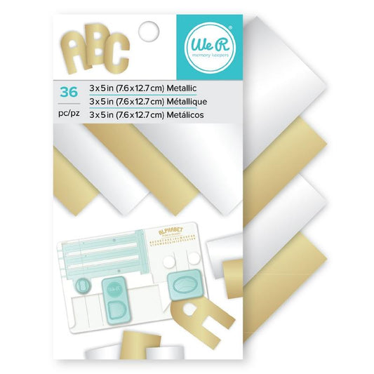 Paper Pad 3x5 Gold & Silver