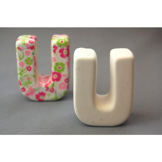 3D Letter U 4.5cm Inner Wrap Quantity 6