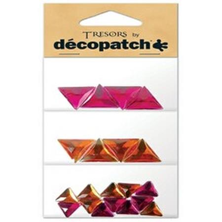 Triangular shapes, pink / orange